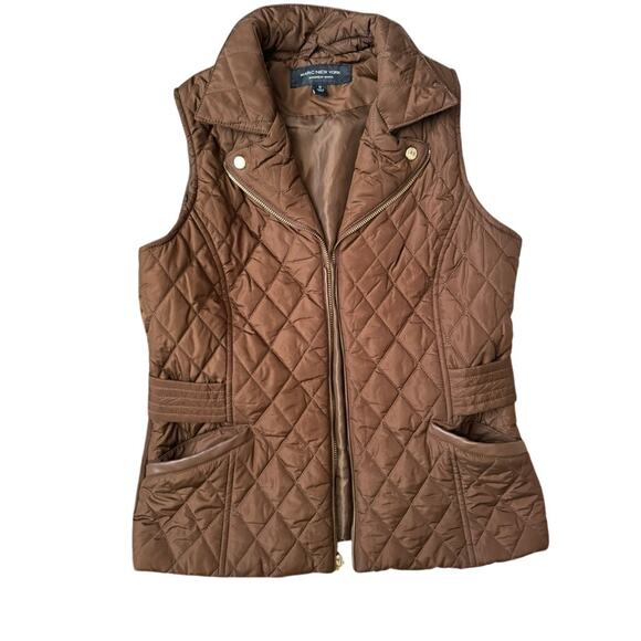 Marc New York‎ New York Brown Quilted Vest - Picture 1 of 4